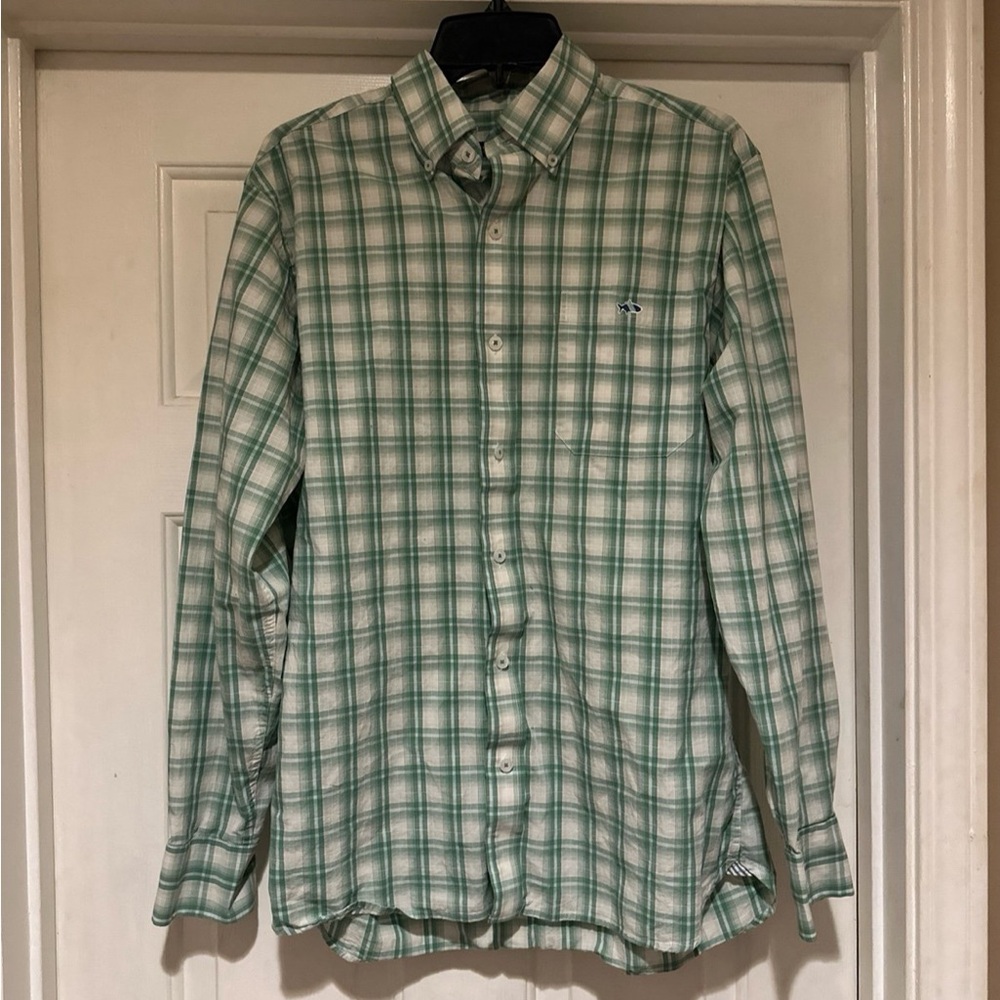 Fish Hippie Plaid Button Down Shirt Men’s Size Medium